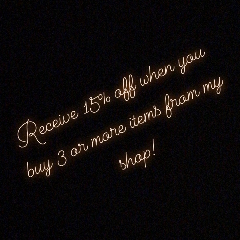 15% OFF WHEN YOU BUY 3 OR MORE ITEMS